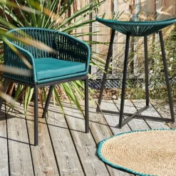 Fabrique de Styles Tapis rond en jute et coton d100cm - Patchuca* Tapis