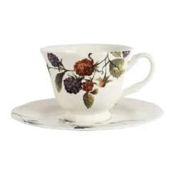 Fabrique de Styles Tasse à thé et sous tasse en faïence blanche 22cl - Meredith* Tasses Et Mugs