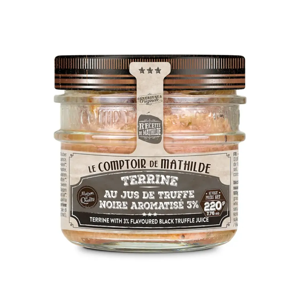 Fabrique de Styles Terrine au jus de truffe noire 220g* Conserverie
