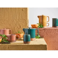 Fabrique de Styles Théière en grès émeraude avec filtre 70cl - Nordika* Théières Et Cafetières