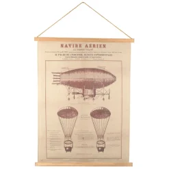 Fabrique de Styles Toile en tissu Navire Aerien 65x85cm - Aerien* Tableaux Et Toiles