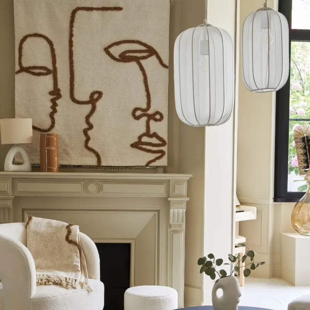 Fabrique de Styles Toile tufté en coton 125x140cm - Organic* Tableaux Et Toiles