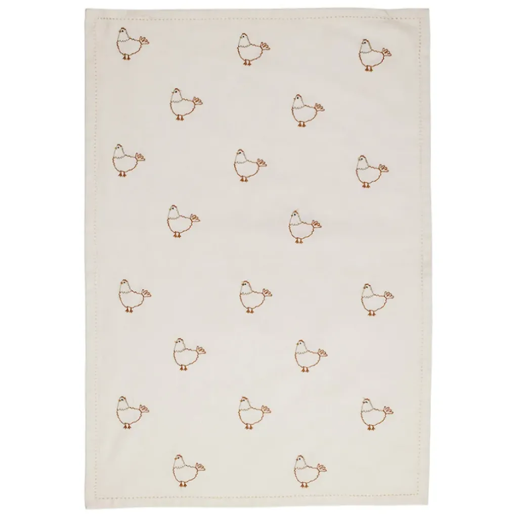 Fabrique de Styles Torchon en coton écru 70x50cm - La Ferme* Torchons, Tabliers Et Maniques