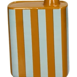 Fabrique de Styles Vase à rayures d'huile d'olive en faïence 13x5.5x17cm* Vases Et Soliflores