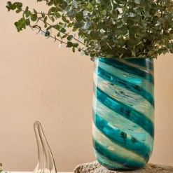 Fabrique de Styles Vase cylindrique en verre émeraude h25cm - Sablon* Vases Et Soliflores