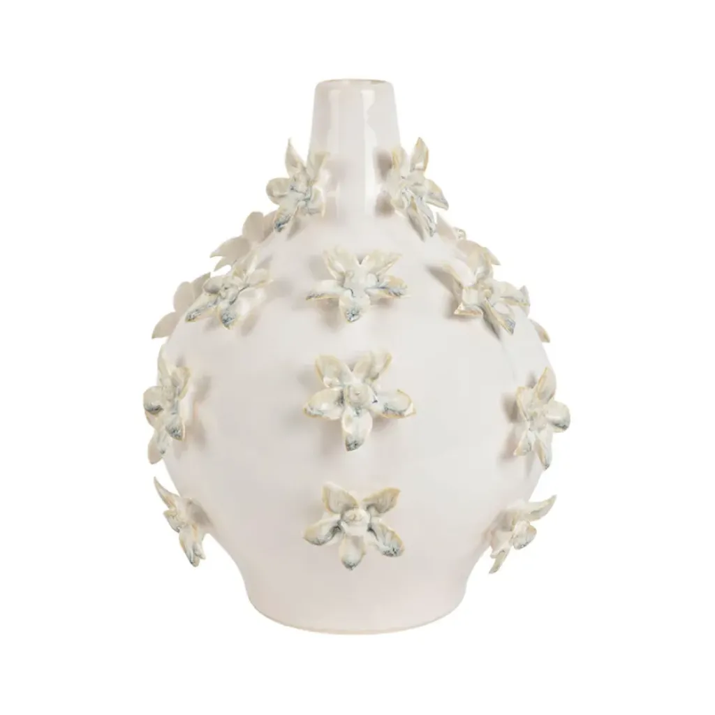 Fabrique de Styles Vase dame jeanne en grès fleurs h25cm - Delicio* Vases Et Soliflores