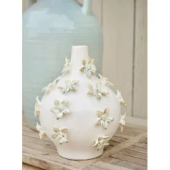 Fabrique de Styles Vase dame jeanne en grès fleurs h25cm - Delicio* Vases Et Soliflores