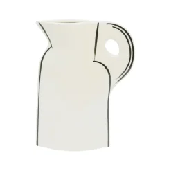 Fabrique de Styles Vase en grès écru et noir h24cm - Lumi* Vases Et Soliflores