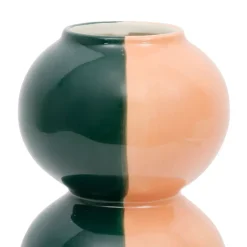 Fabrique de Styles Vase en grès émeraude et corail h29cm - Lumi* Vases Et Soliflores