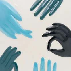 Fabrique de Styles Vase en porcelaine avec mains h31cm - Visage-Arty* Vases Et Soliflores