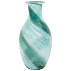 Fabrique de Styles Vase en verre émeraude et doré h32cm - Sablon* Vases Et Soliflores