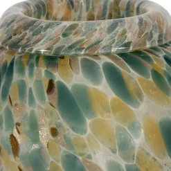 Fabrique de Styles Vase en verre émeraude et doré h23cm - Menorca* Vases Et Soliflores