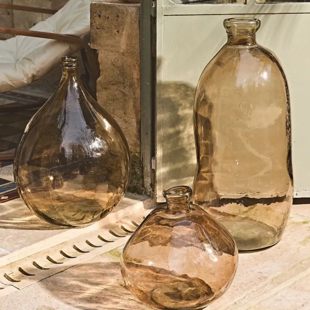 Fabrique de Styles Vase en verre recyclé sablé d34xh73cm - Simplicity* Vases Et Soliflores