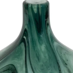 Fabrique de Styles Vase en verre vert et blanc h22cm - Silicio* Vases Et Soliflores