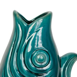 Fabrique de Styles Vase Poisson en gres vert h39cm* Vases Et Soliflores