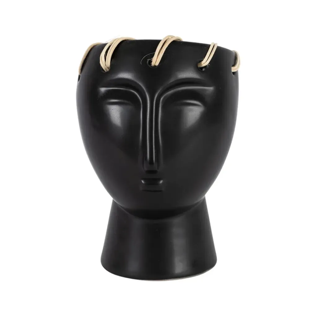 Fabrique de Styles Vase visage en dolomite h14cm - Visage-Arty* Vases Et Soliflores